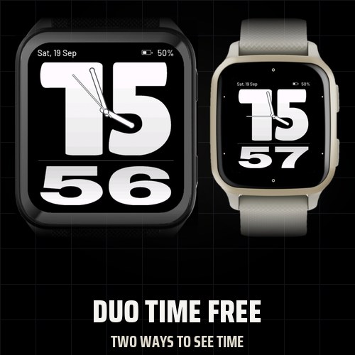 Duo Time Free watch face preview