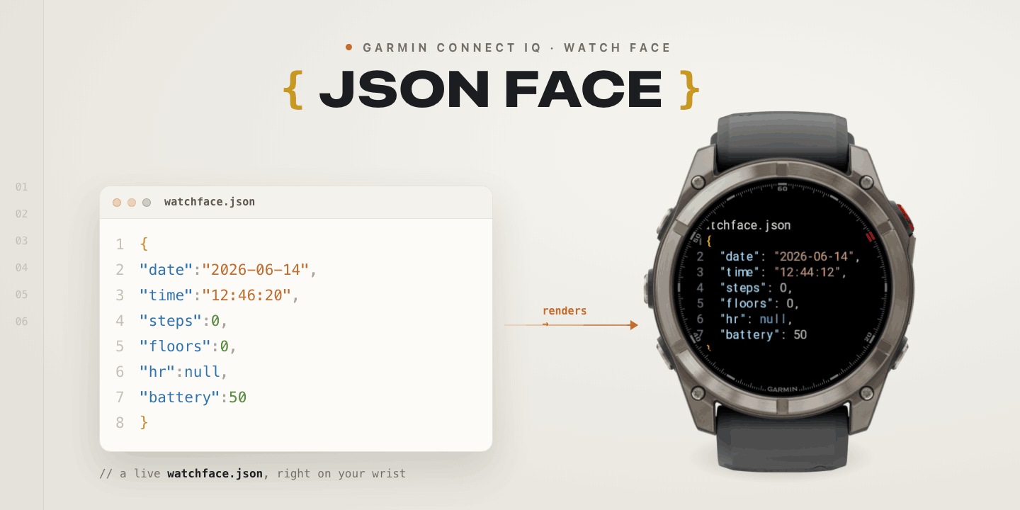 JSON Face watch face preview