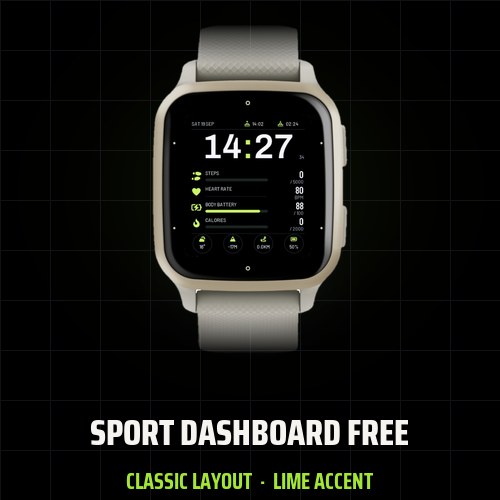Sport Dashboard Free watch face preview