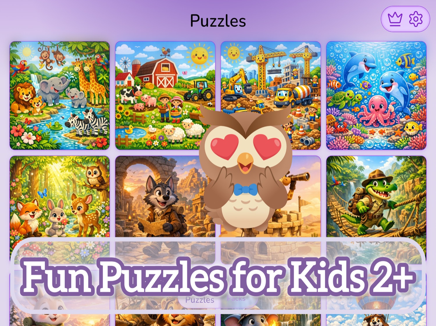 Jigsaw Kids Puzzles puzzle grid