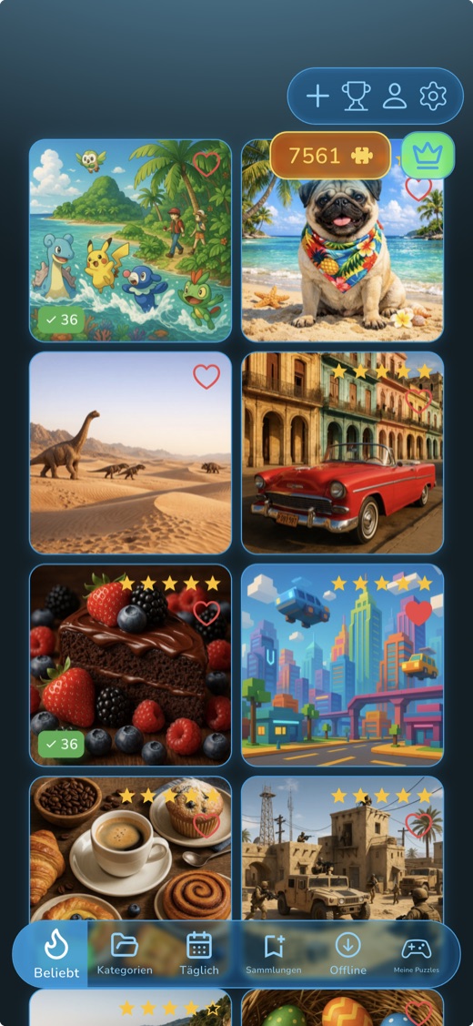 PuzzleFree mobile product interface